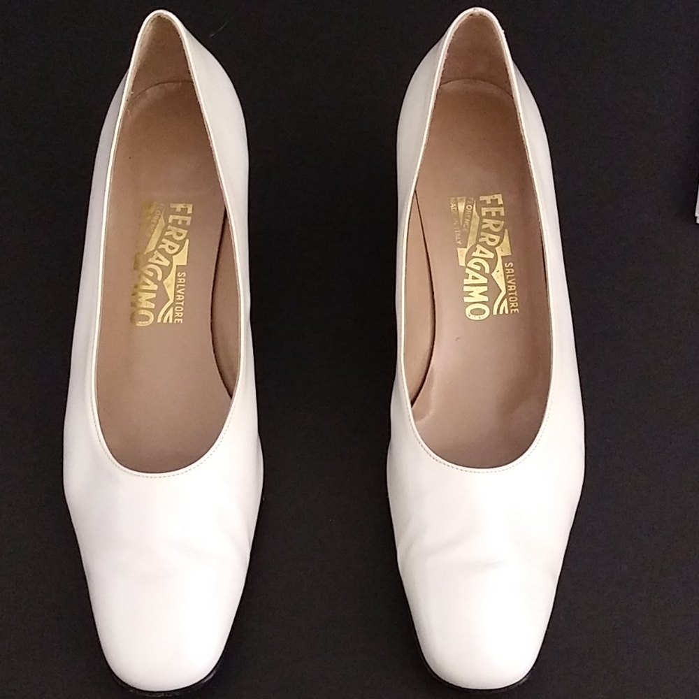 Salvatore ferragamo vintage bridal shoes